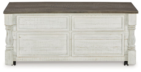 Havalance White/Gray Coffee Table with 2 End Tables from Ashley Furniture - Luna Furniture