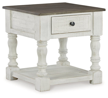 Havalance White/Gray Coffee Table with 2 End Tables from Ashley Furniture - Luna Furniture