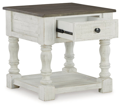 Havalance White/Gray Coffee Table with 2 End Tables from Ashley Furniture - Luna Furniture