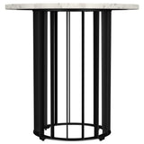 Haven Black 2-Piece Round Marble Coffee and End Table Set from Coaster - Luna Furniture