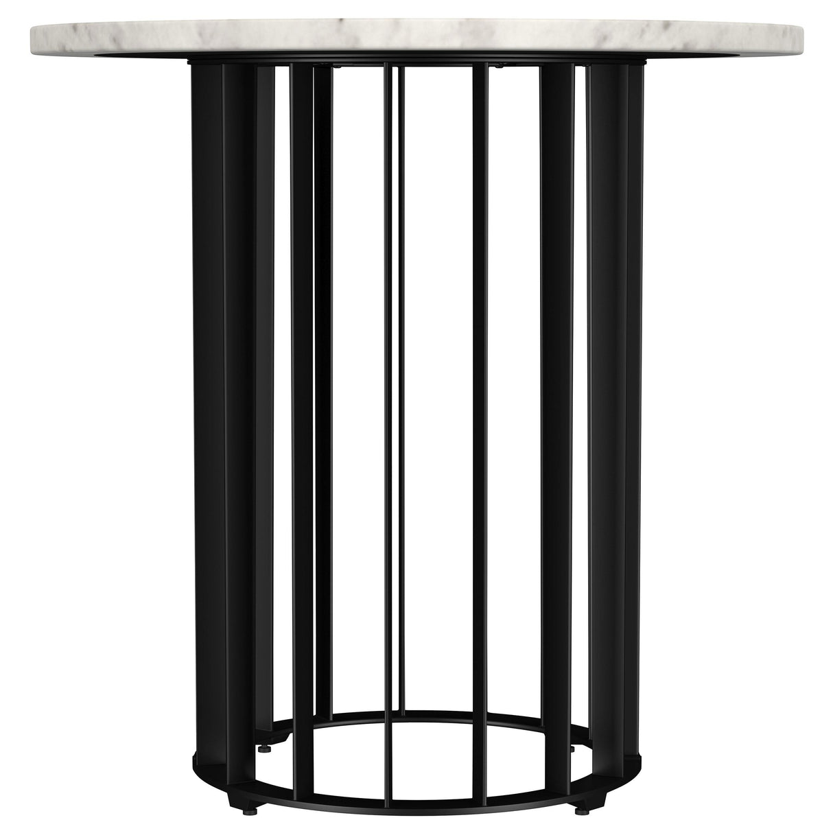 Haven Black 3-Piece Round Marble Coffee and End Table Set from Coaster - Luna Furniture