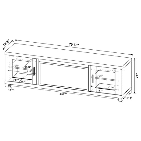 Havering Dark Pine 71-inch TV Stand Fireplace Media Console from Coaster - Luna Furniture