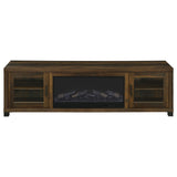 Havering Dark Pine 71-inch TV Stand Fireplace Media Console from Coaster - Luna Furniture