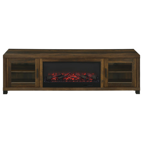 Havering Dark Pine 71-inch TV Stand Fireplace Media Console from Coaster - Luna Furniture