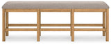 Havonplane Counter Height Dining Table and 6 Barstools and Bench in Brown from Ashley - Luna Furniture