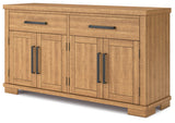 Havonplane Counter Height Dining Table and 8 Barstools with Storage in Brown from Ashley - Luna Furniture
