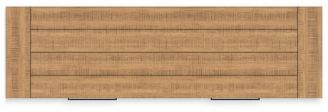 Havonplane Counter Height Dining Table and 8 Barstools with Storage in Brown from Ashley Furniture - Luna Furniture