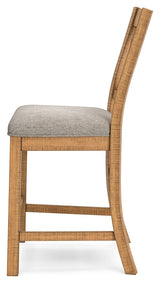 Havonplane Counter Height Dining Table and 8 Barstools with Storage in Brown from Ashley - Luna Furniture