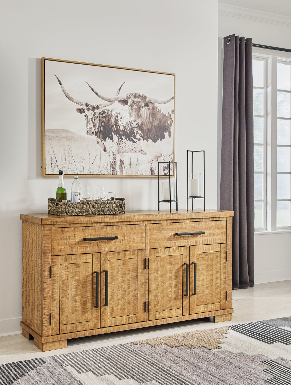 Havonplane Counter Height Dining Table and 8 Barstools with Storage in Brown from Ashley - Luna Furniture