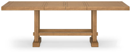 Havonplane Counter Height Dining Table and 8 Barstools with Storage in Brown from Ashley Furniture - Luna Furniture