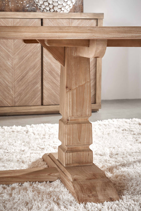 Hayes Extension Dining Table in Smoke Gray Pine from Essentials For Living - Luna Furniture