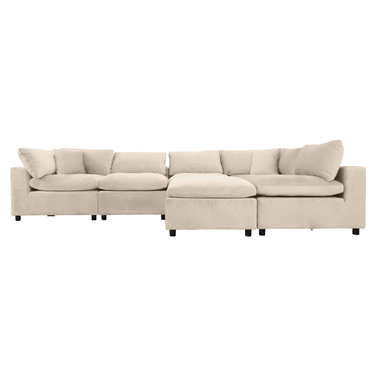 Hayward Ivory Velvet Modular Sectional Sofa from Ashcroft Furniture - Luna Furniture