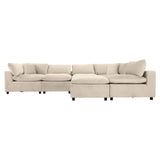 Hayward Ivory Velvet Modular Sectional Sofa from Ashcroft Furniture - Luna Furniture
