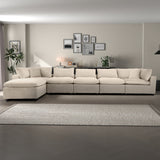 Hayward Ivory Velvet Modular Sectional Sofa from Ashcroft Furniture - Luna Furniture