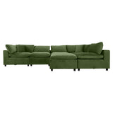 Hayward Olive Green Velvet Modular Sectional Sofa from Ashcroft Furniture - Luna Furniture