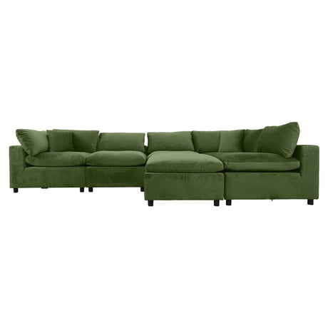 Hayward Olive Green Velvet Modular Sectional Sofa from Ashcroft Furniture - Luna Furniture