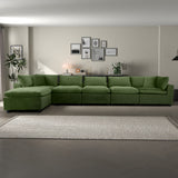 Hayward Olive Green Velvet Modular Sectional Sofa from Ashcroft Furniture - Luna Furniture