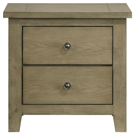 Hazlewood Vineyard Oak 2-Drawer Nightstand from Coaster - Luna Furniture