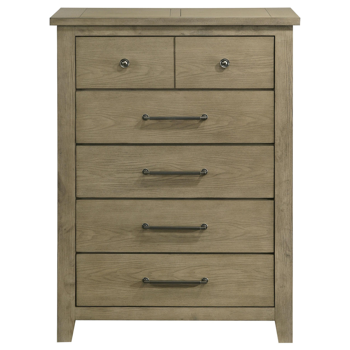 Hazlewood Vineyard Oak 5-Drawer Bedroom Chest from Coaster - Luna Furniture