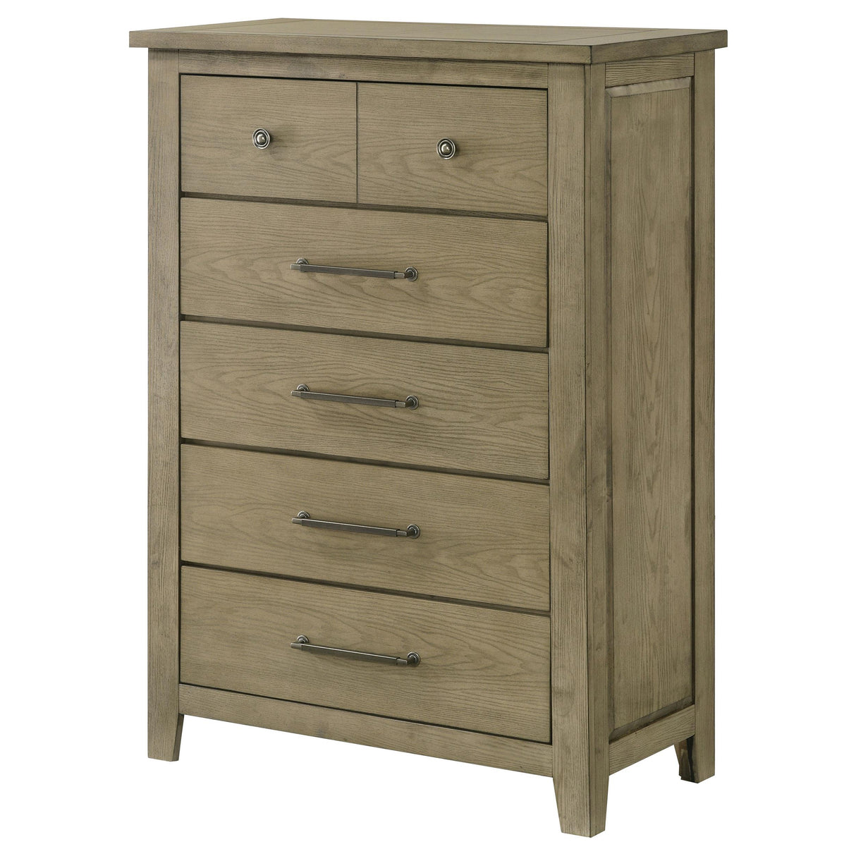 Hazlewood Vineyard Oak 5-Drawer Bedroom Chest from Coaster - Luna Furniture
