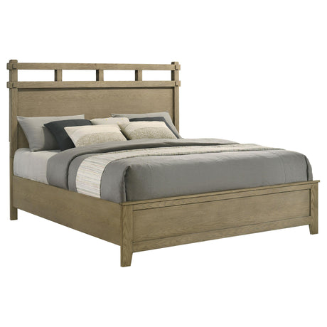 Hazlewood Vineyard Oak 59-inch Eastern King Panel Bed from Coaster - Luna Furniture