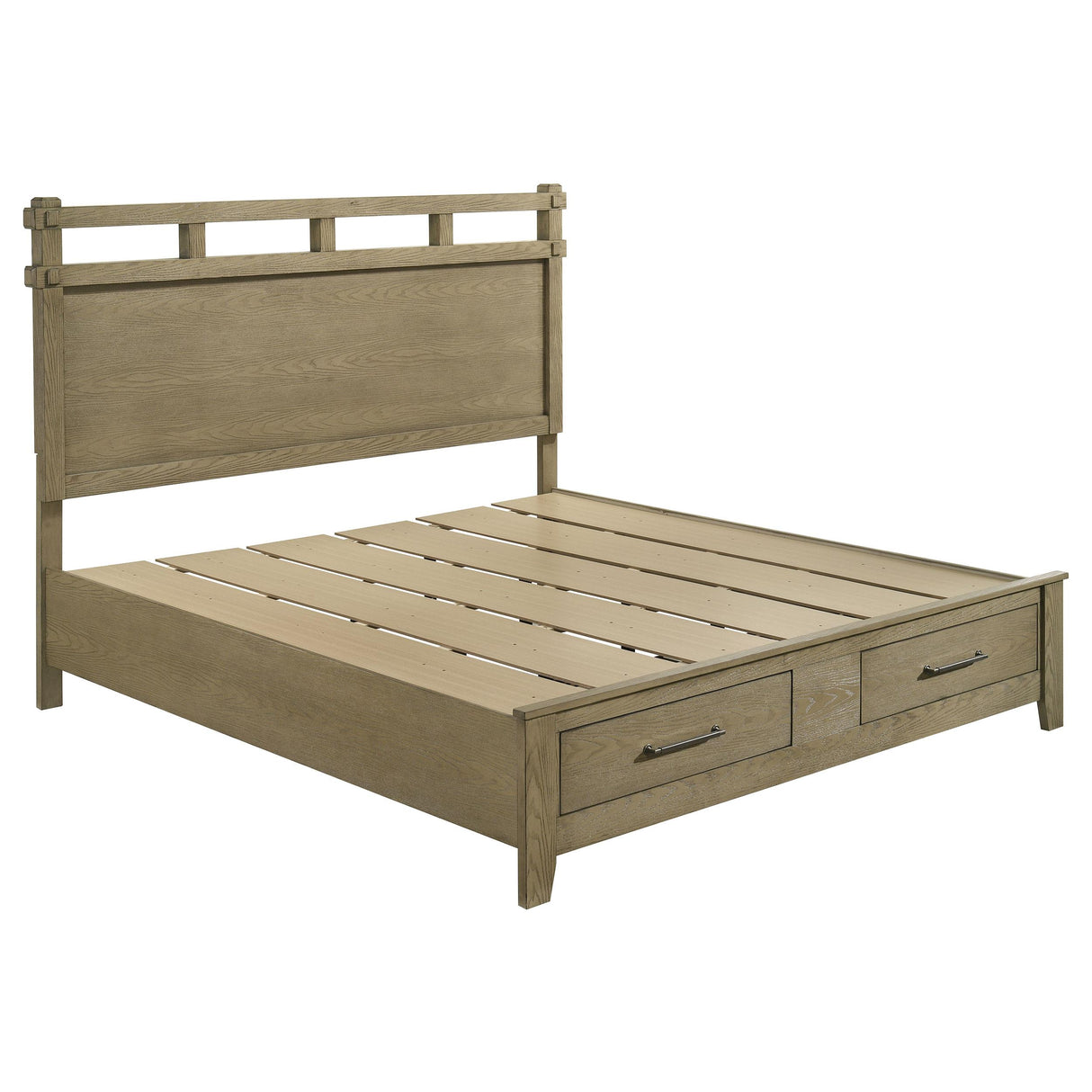 Hazlewood Vineyard Oak 59-inch Eastern King Storage Bed from Coaster - Luna Furniture