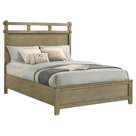 Hazlewood Vineyard Oak 59-inch Queen Panel Bed from Coaster - Luna Furniture