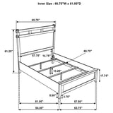 Hazlewood Vineyard Oak 59-inch Queen Panel Bed from Coaster - Luna Furniture