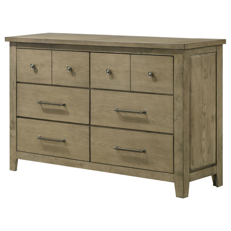 Hazlewood Vineyard Oak 6-Drawer Bedroom Dresser from Coaster - Luna Furniture