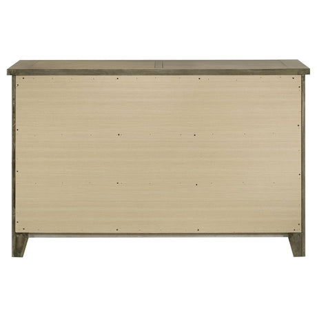 Hazlewood Vineyard Oak 6-Drawer Bedroom Dresser from Coaster - Luna Furniture