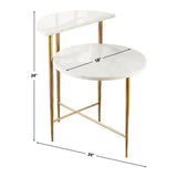 Patna White Marble Top Accent Table from Steve Silver - Luna Furniture