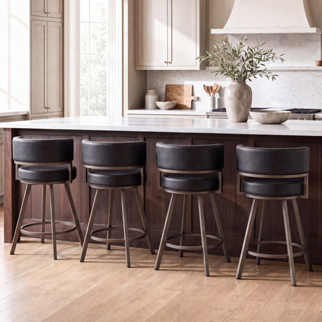 Geno Black 24" Commercial Grade Counter Stool from Steve Silver - Luna Furniture