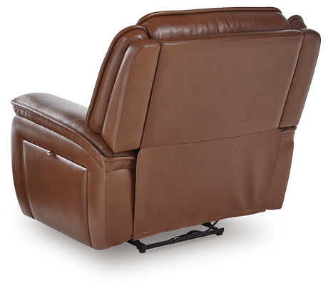 Healy Pier Chocolate Power Recliner from Ashley - Luna Furniture