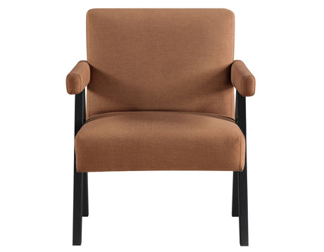Helen Rust Fabric with Black Wood Finish Accent Chair from Steve Silver - Luna Furniture