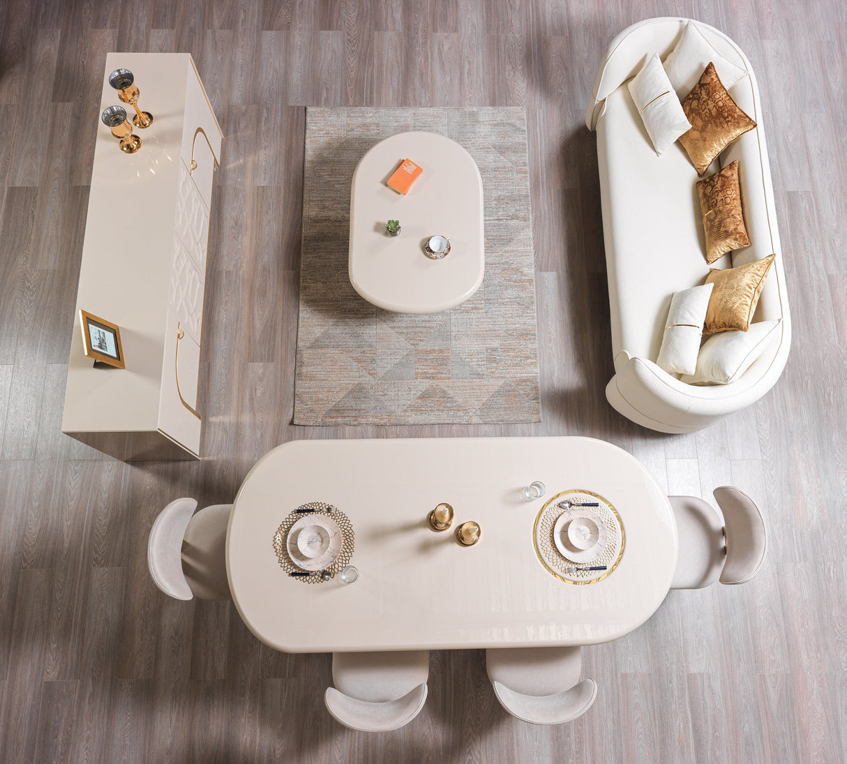 Helena Ivory Dining Server from Nova Furniture - Luna Furniture