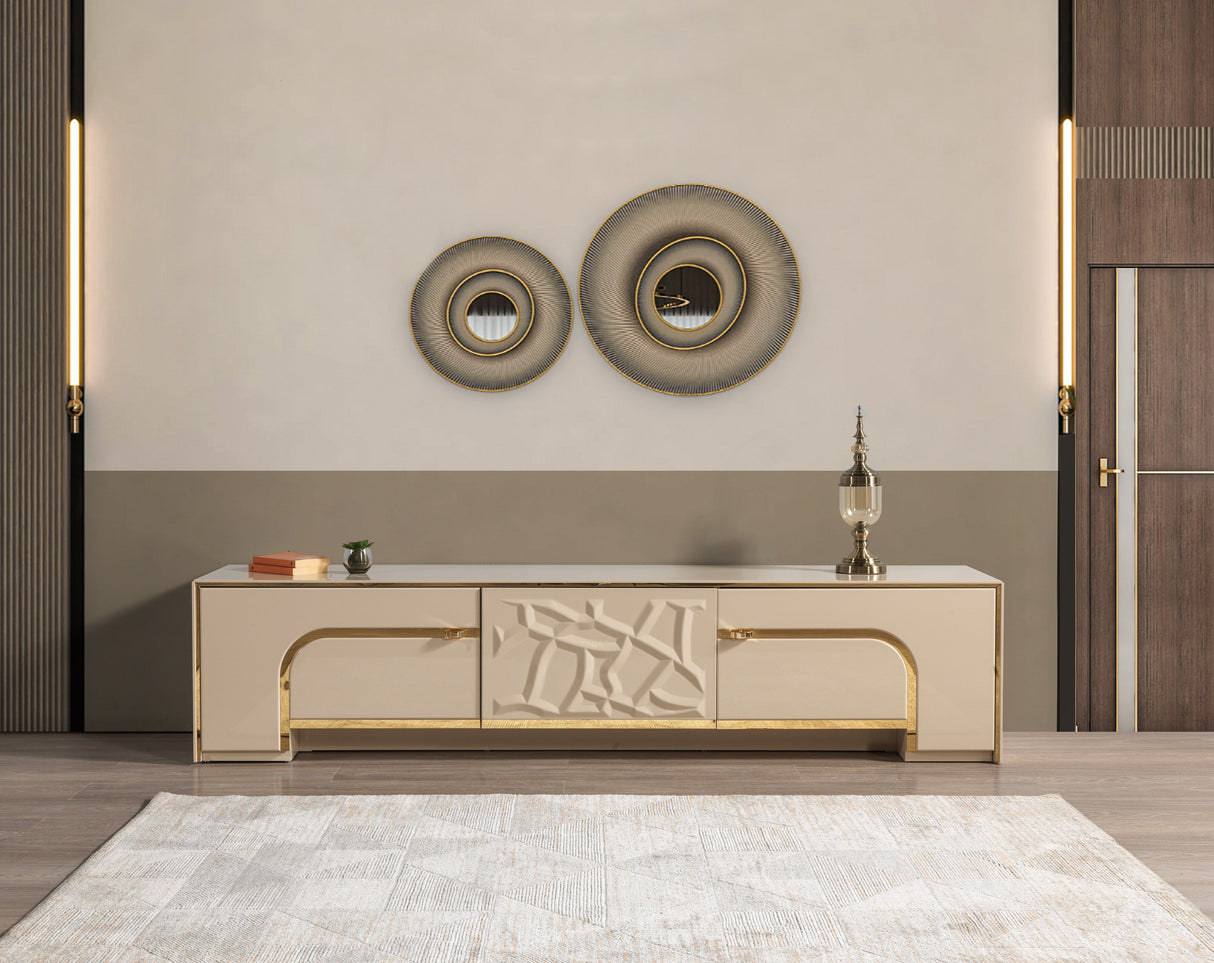 Helena Ivory TV Stand from Nova Furniture - Luna Furniture