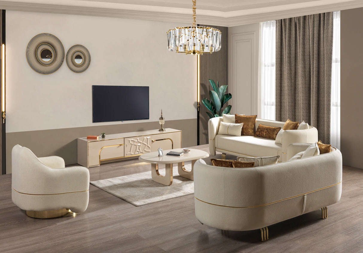 Helena Ivory TV Stand from Nova Furniture - Luna Furniture