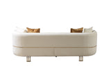 Helena Ivory Velvet 94" Sofa from Nova Furniture - Luna Furniture