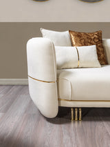 Helena Ivory Velvet 94" Sofa from Nova Furniture - Luna Furniture