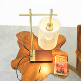 Moonstone Bamboo Lampshade Table Lamp - Dark Brown - Bronze from Ashcroft Furniture - Luna Furniture