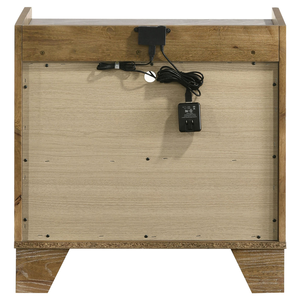 Henderson Medium Oak 1-Drawer LED Nightstand from Coaster - Luna Furniture