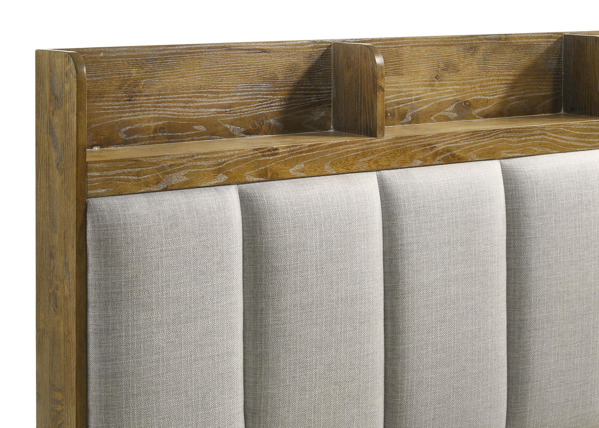 Henderson Medium Oak 4-Piece Eastern King Bedroom Set from Coaster - Luna Furniture