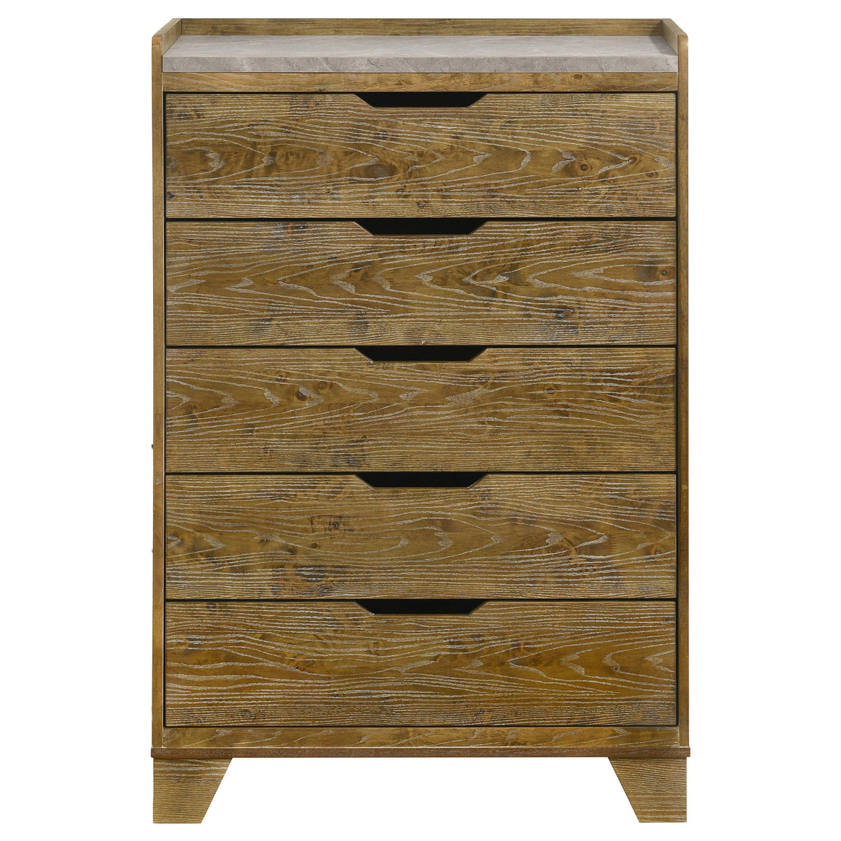 Henderson Medium Oak 5-Drawer Bedroom Chest from Coaster - Luna Furniture