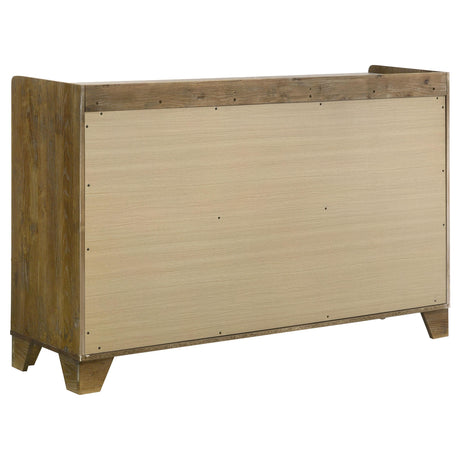 Henderson Medium Oak 6-Drawer Bedroom Dresser Cabinet from Coaster - Luna Furniture