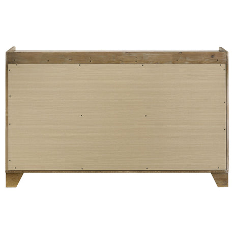 Henderson Medium Oak 6-Drawer Bedroom Dresser Cabinet from Coaster - Luna Furniture