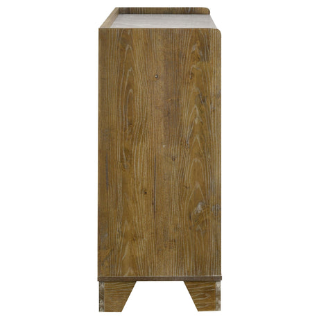 Henderson Medium Oak 6-Drawer Bedroom Dresser Cabinet from Coaster - Luna Furniture