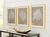 Hendridge Taupe/White Wall Art (Set of 3) from Ashley - Luna Furniture