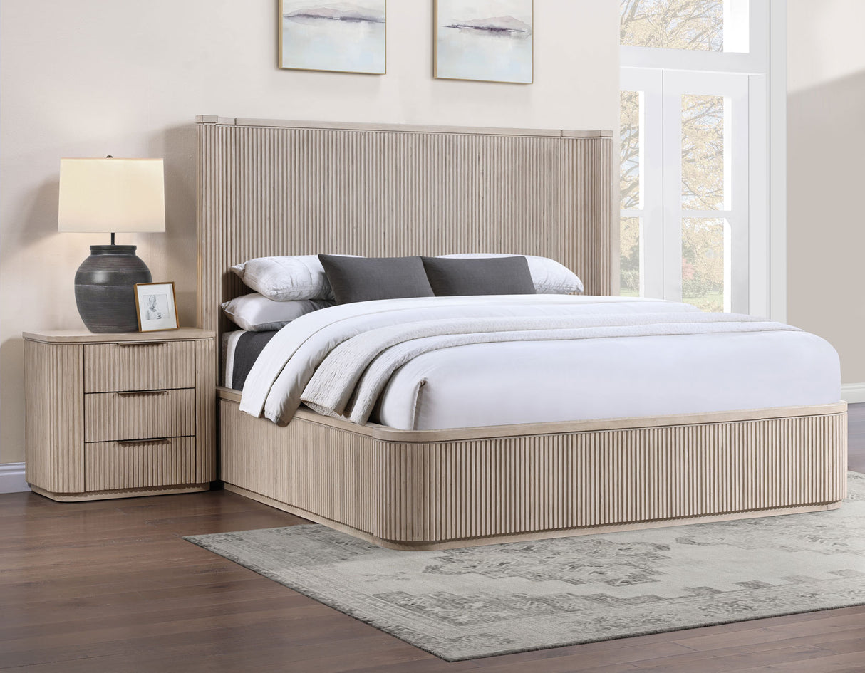 Henry Reeded Warm Tan Bedroom Set from Steve Silver - Luna Furniture