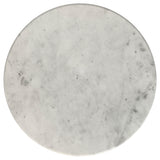 Hermas White and Black 2-Piece Round Marble Coffee and End Table Set from Coaster - Luna Furniture