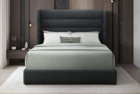 Hero Black Queen Upholstered Platform Bed with Bluetooth Speaker from Happy Homes - Luna Furniture